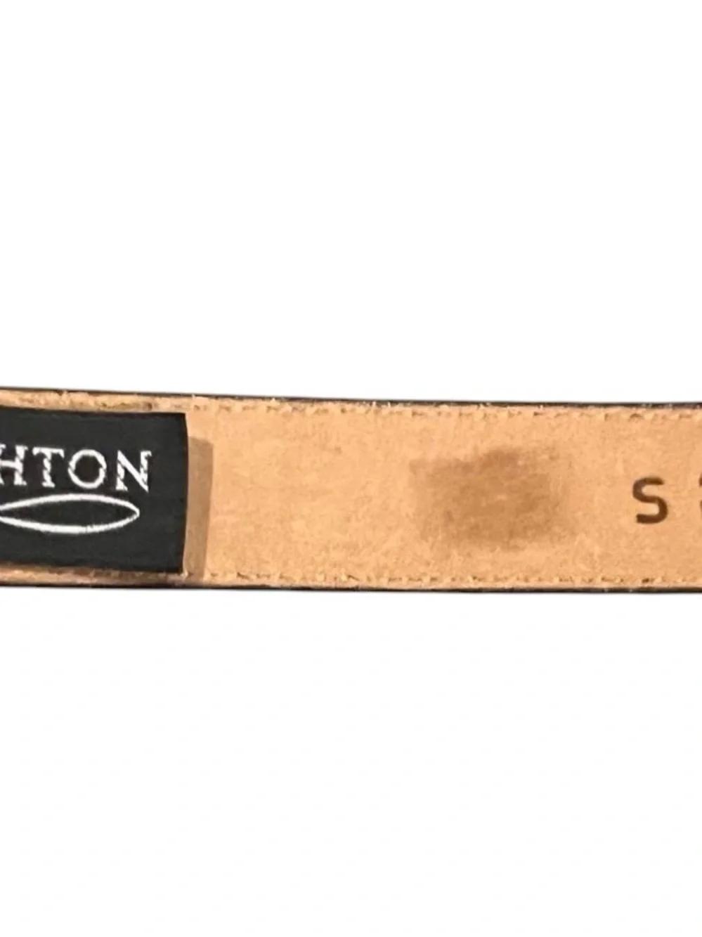 Brighton Belt , brown textured with silvertone hardware size small